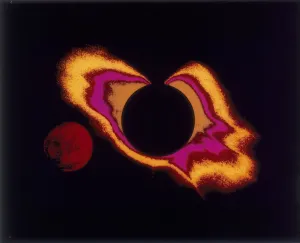 False colour photograph of the sun and the moon, c1970s False colour photograph of the sun and the moon, c1970s