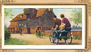 Cigarette Card Gallery: Family Tandem with Side-Car, 1939