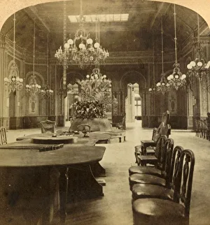 The famous Roulette Salon, Casino, Monte Carlo, Monaco, 1897. Creator: Underwood & Underwood The famous Roulette Salon, Casino, Monte Carlo, Monaco, 1897. Creator: Underwood & Underwood