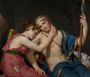 The Farewell of Telemachus and Eucharis, 1818. Artist: David, Jacques Louis (1748-1825) The Farewell of Telemachus and Eucharis, 1818. Artist: David, Jacques Louis (1748-1825)