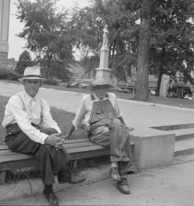 Farmer in town idling around the county courthouse, Person County, Roxboro, North Carolina, 1939 Farmer in town idling around the county courthouse, Person County, Roxboro, North Carolina, 1939