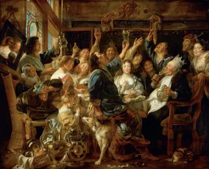 The Feast of the Bean King, ca 1640-1645. Artist: Jordaens, Jacob (1593-1678) The Feast of the Bean King, ca 1640-1645. Artist: Jordaens, Jacob (1593-1678)