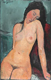 Female Nude , c. 1916. Creator: Modigliani, Amedeo (1884-1920) Female Nude , c. 1916. Creator: Modigliani, Amedeo (1884-1920)