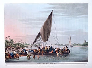 Images Dated 27th January 2007: Ferry Boat Near Nedssili, 1801. Artist: Thomas Milton