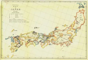 Feudal Map of Japan before Sekigahara, 1903. Creator: Unknown Feudal Map of Japan before Sekigahara, 1903. Creator: Unknown