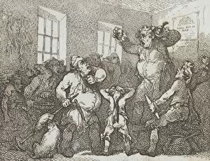 Head Louse Gallery: Fierce as staring Ajax from this seat... 1787. 1787. Creator: Thomas Rowlandson