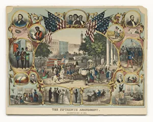 The Fifteenth Amendment. Celebrated May 19th 1870. Creator: Thomas Kelly The Fifteenth Amendment. Celebrated May 19th 1870. Creator: Thomas Kelly