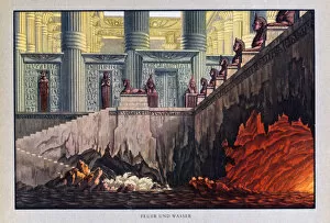 Images Dated 26th January 2006: Fire and Water, The Magic Flute, 1816. Artist: Karl Friedrich Schinkel