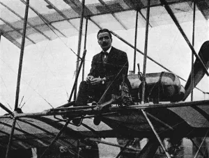 The First British pilot to break a world record: Captain Bertram Dickson, 1910 (1933). Artist: Flight Photo The First British pilot to break a world record: Captain Bertram Dickson, 1910 (1933). Artist: Flight Photo