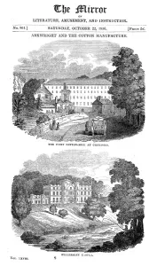 The first cotton mill at Cromford, Derbyshire, and Richard Arkwrights house, 1836 The first cotton mill at Cromford, Derbyshire, and Richard Arkwrights house, 1836