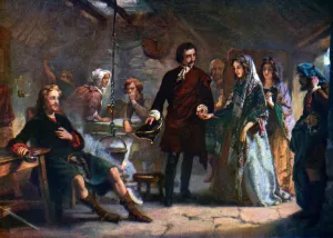 The first meeting of Prince Charles and Flora Macdonald on the island of South Uist, 1925 The first meeting of Prince Charles and Flora Macdonald on the island of South Uist, 1925