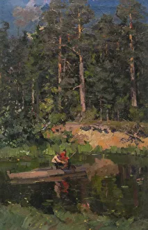 Fishermen in Okhotino, 1916. Artist: Korovin, Konstantin Alexeyevich (1861-1939) Fishermen in Okhotino, 1916. Artist: Korovin, Konstantin Alexeyevich (1861-1939)