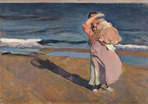 Sorolla Y Bastida Gallery: Fisherwoman with child, Valencia, 1908. Creator: Sorolla y Bastida, Joaquin (1863-1923)