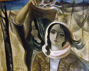 Fisherwomen, 1933. Artist: Aleksandr Shevchenko Fisherwomen, 1933. Artist: Aleksandr Shevchenko