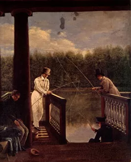 Images Dated 6th August 2007: The Fishing, c. 1830. Artist: Avrorin, Vasily Mikhailovich (1805-1855)