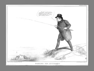 Fishing for Gudgeons, 1835. Creator: John Doyle Fishing for Gudgeons, 1835. Creator: John Doyle