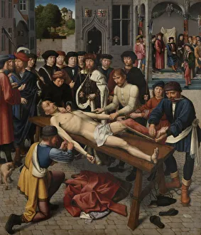 The Flaying of the Corrupt Judge Sisamnes (right panel), 1498. Artist: David, Gerard (ca. 1460-1523) The Flaying of the Corrupt Judge Sisamnes (right panel), 1498. Artist: David, Gerard (ca. 1460-1523)