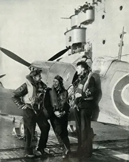 Life Jacket Gallery: Fleet Air Arm pilots, 1943. Creator: Unknown