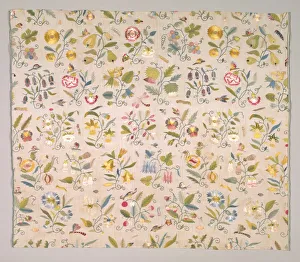 Floral Embroidery, early 1600s. Creator: Unknown Floral Embroidery, early 1600s. Creator: Unknown