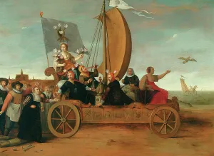 Flora's Wagon of Fools Print, 1632-1641