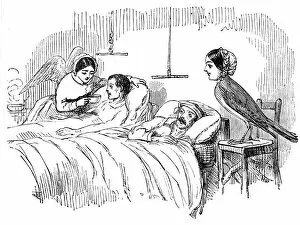 Images Dated 8th August 2005: Florence Nightingale watching a nurse at work, 1854