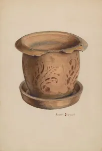 Flower Crock, probably 1940/1941. Creator: Robert Stewart Flower Crock, probably 1940/1941. Creator: Robert Stewart