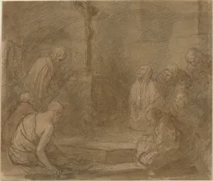 At the Foot of the Cross. Creator: Alphonse Legros At the Foot of the Cross. Creator: Alphonse Legros