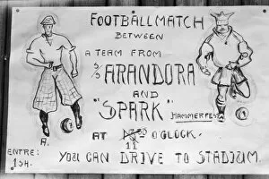 Football match poster, Hammerfest, northern Norway, 1929