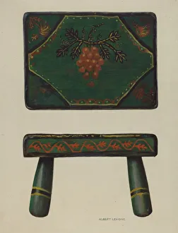 Footstool, 1935/1942. Creator: Albert J. Levone Footstool, 1935/1942. Creator: Albert J. Levone