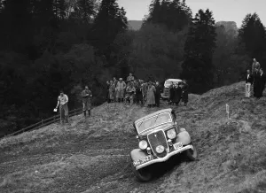 Ford V8 of DG Silcock competing in the MCC Edinburgh Trial, Roxburghshire, Scotland, 1938 Ford V8 of DG Silcock competing in the MCC Edinburgh Trial, Roxburghshire, Scotland, 1938