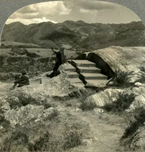 Fortress of Sacsahuaman and Throne of the Incas in the Hills above Cuzco, Peru, c1930s Fortress of Sacsahuaman and Throne of the Incas in the Hills above Cuzco, Peru, c1930s