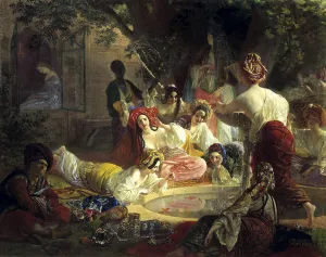 The Fountain of Bahcesaray, 1849. Artist: Karl Briullov The Fountain of Bahcesaray, 1849. Artist: Karl Briullov