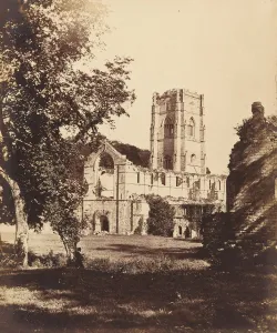 Fountains Abbey. The Church, Cloister and Hospitium, 1850s. Creator: Joseph Cundall Fountains Abbey. The Church, Cloister and Hospitium, 1850s. Creator: Joseph Cundall