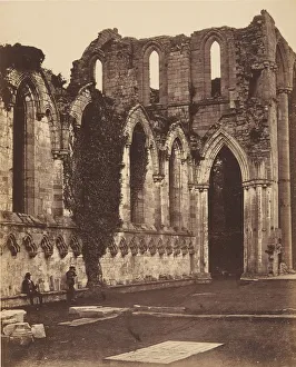 Fountains Abbey. Interior of the Choir, 1850s. Creator: Joseph Cundall Fountains Abbey. Interior of the Choir, 1850s. Creator: Joseph Cundall
