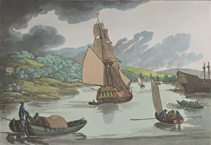 Fowey, Cornwall, from Sketches from Nature , 1822., 1822 Fowey, Cornwall, from Sketches from Nature , 1822., 1822