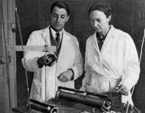 Frederic Joliot and Irene Joliot-Curie, French scientists, 1935 Frederic Joliot and Irene Joliot-Curie, French scientists, 1935