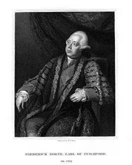 Frederick North, 2nd Earl of Guilford, Prime Minister of Great Britain, (1833).Artist: WT Mote Frederick North, 2nd Earl of Guilford, Prime Minister of Great Britain, (1833).Artist: WT Mote
