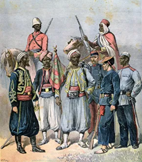The French colonial forces, 1891. Artist: Henri Meyer The French colonial forces, 1891. Artist: Henri Meyer
