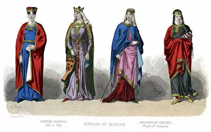 French costume: Capetian, Carlovingian, (1882)