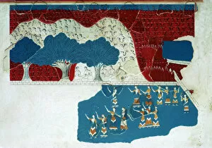 Fresco of the royal court of the Minoan palace at Knossos, 18th century BC