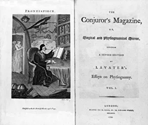1792 Frontispiece Print of The Conjurors Magazine. Art