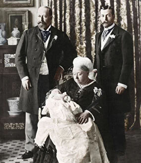 Images Dated 28th October 2014: The future King Edward VIIIs christening day, 16 July 1894