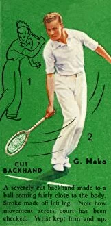 G. Mako - Cut Backhand, c1935. Creators: Gene Mako, Unknown