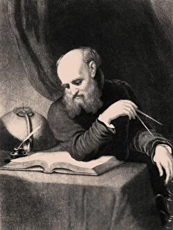 Images Dated 24th November 2013: Galileo Galilei, 1852. Artist: Sartain, Samuel (1830-1906)