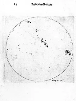 Galileos observation of sunspots, 1613. Artist: Galileo Galilei Galileos observation of sunspots, 1613. Artist: Galileo Galilei