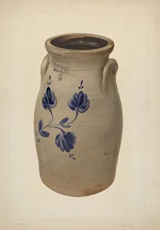 Five Gallon Churn, c. 1938. Creator: Clyde L. Cheney Five Gallon Churn, c. 1938. Creator: Clyde L. Cheney
