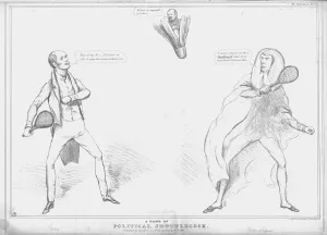 A game of Political Shuttlecock, 1831. Creator: John Doyle A game of Political Shuttlecock, 1831. Creator: John Doyle