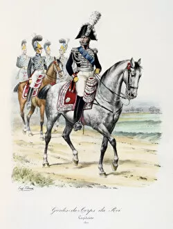 Images Dated 6th December 2005: Gardes-du-Corps de Roi, Capitaine, 1820 Artist: Eugene Titeux