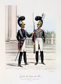 Images Dated 6th December 2005: Gardes-du-Corps de Roi, Service de Chateau, grande tenue, 1820-30 Artist: Eugene Titeux