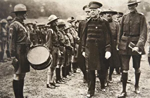 General Bramwell Booth inspecting boy scouts, London, 1925. Artist: S and G General Bramwell Booth inspecting boy scouts, London, 1925. Artist: S and G